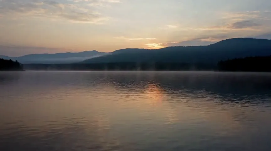 A lake scene from a written brief · Actual creation examples